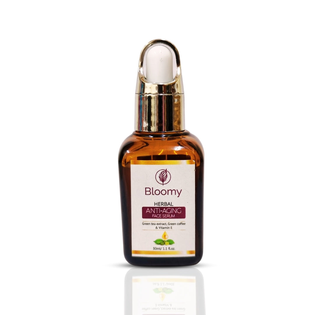 Bloomy Anti-Aging Face Serum with Green Tea Extract , Green Coffee and Vitamin E