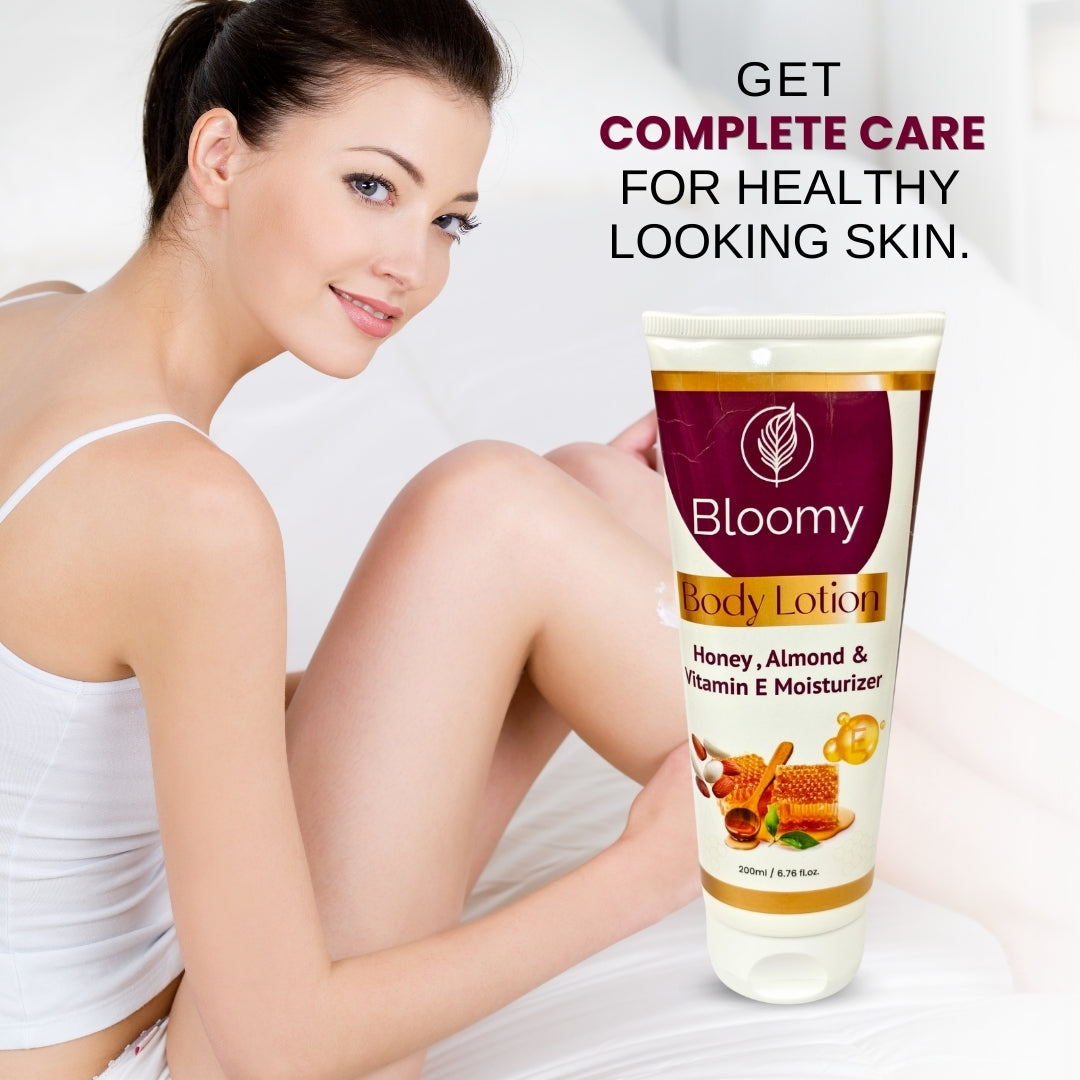 Bloomy Body Lotion with Honey , Almond & Vitamin E Moisturizer