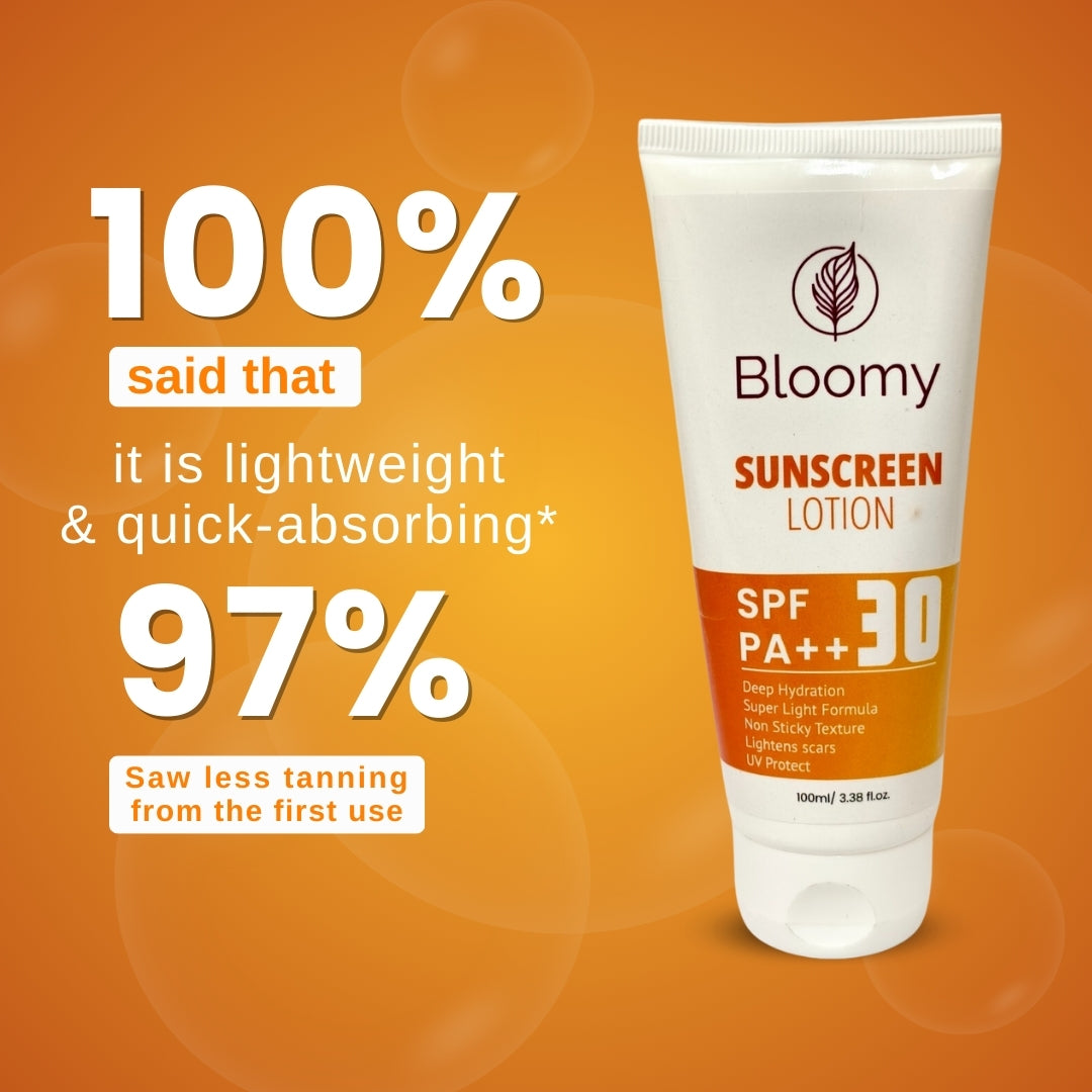 Bloomy SPF PA++ 30 Sunscreen Water-Light,UVA/UVB & Blue Light Protection