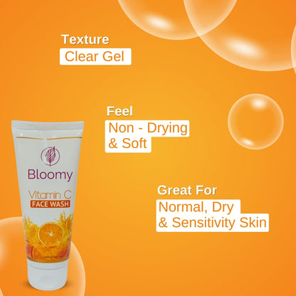 Bloomy Vitamin C face Wash - Vitamin C Face Wash For Brighter and Glowing Skin