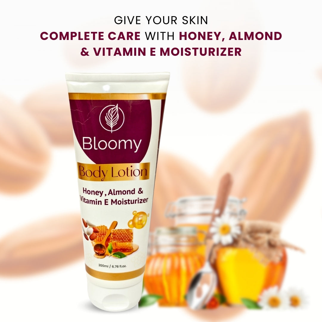 Bloomy Body Lotion with Honey , Almond & Vitamin E Moisturizer