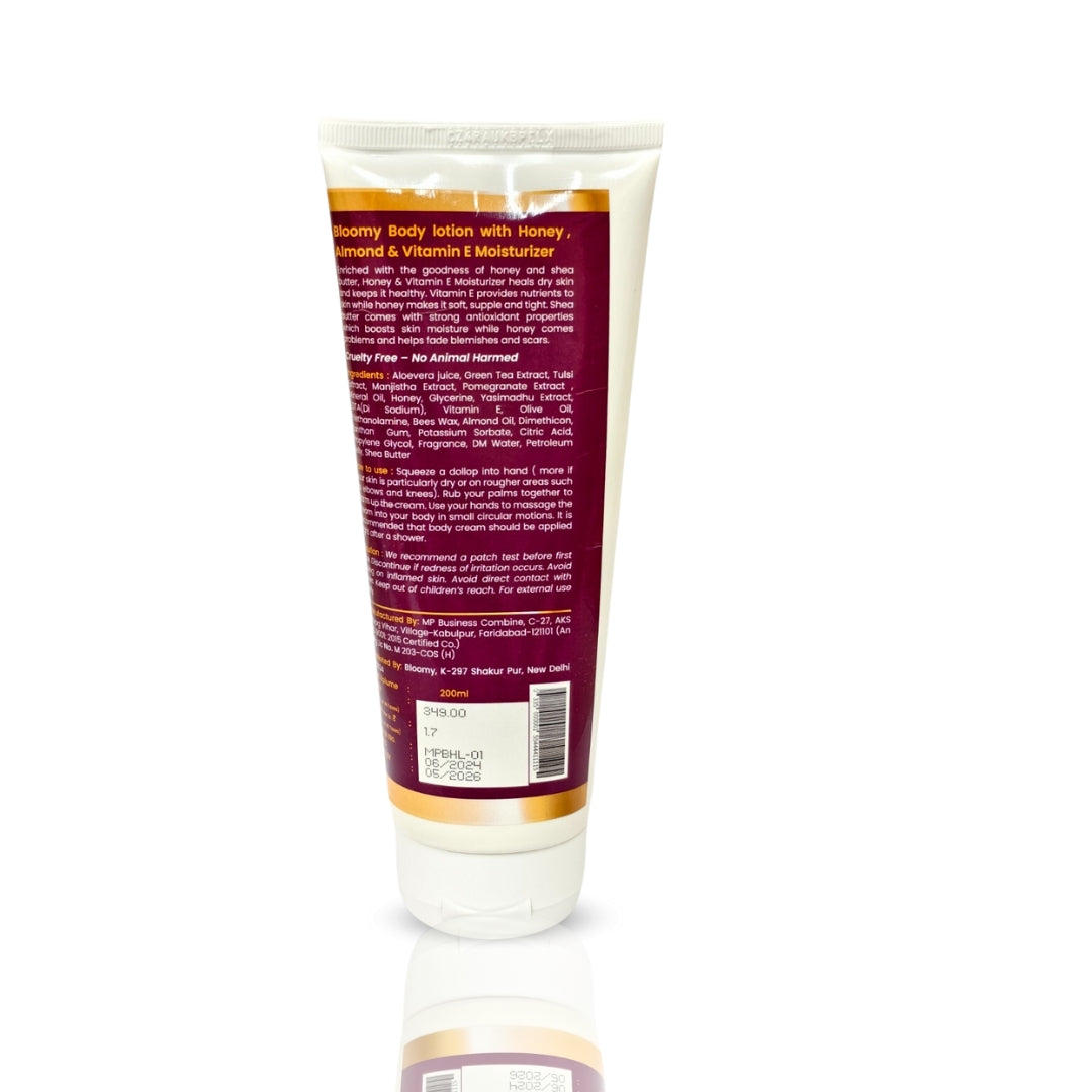 Bloomy Body Lotion with Honey , Almond & Vitamin E Moisturizer